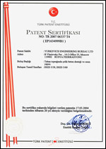 The Turkish patent for the invention  TR 2007 06337 T4 "Taban toprağında çelik beton desteği ve onum yapısı"
