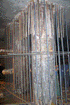 03.04.2008 г. Установка армирования пилонов усиления сдвоенных буровых колонн на -3 этаже под фасадными колоннами надземной части здания.